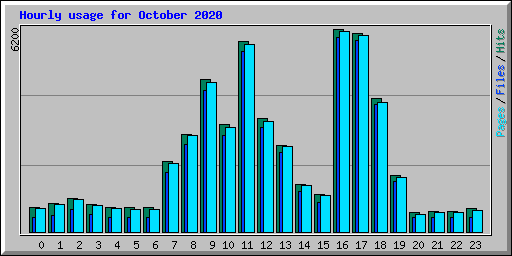 Hourly usage for October 2020