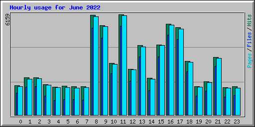 Hourly usage for June 2022
