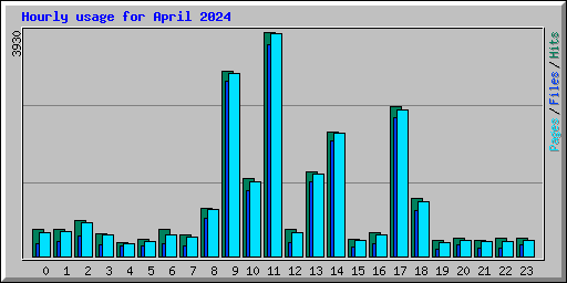 Hourly usage for April 2024