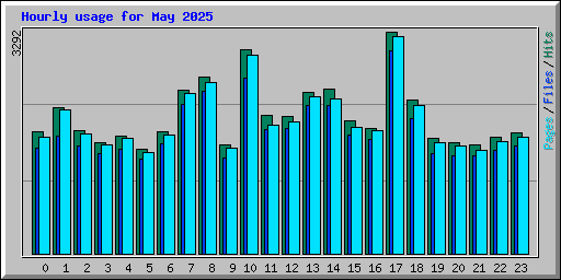 Hourly usage for May 2025